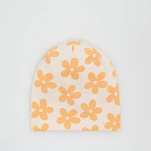 Reserved - Květovaná čepice s vysokým podílem bavlny - Oranžová