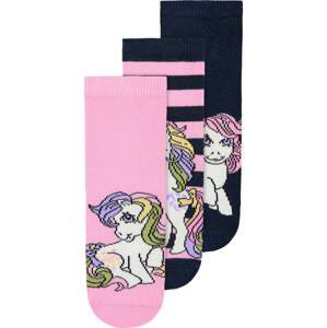 NAME IT Ponožky námořnická modř / mix barev / pink