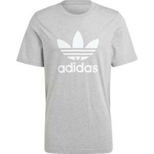 ADIDAS ORIGINALS Tričko šedý melír / bílá