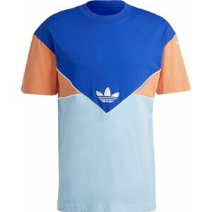 ADIDAS ORIGINALS Tričko královská modrá / světlemodrá / jasně oranžová / bílá