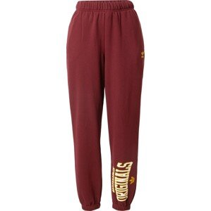 ADIDAS ORIGINALS Kalhoty žlutá / burgundská červeň / bílá