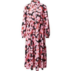 Dorothy Perkins Košilové šaty světle růžová / červená / černá