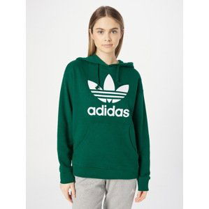 ADIDAS ORIGINALS Mikina tmavě zelená / bílá