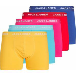 JACK & JONES Boxerky modrá / žlutá / pink / červená