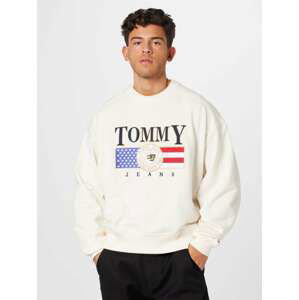 Tommy Jeans Mikina modrá / červená / černá / bílá