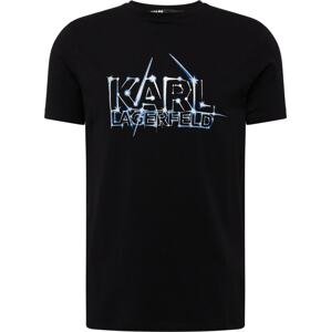 Karl Lagerfeld Tričko modrá / černá / bílá