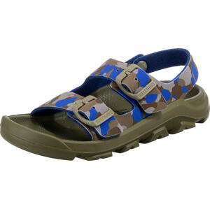 BIRKENSTOCK Otevřená obuv modrá / hnědá / šedá / olivová