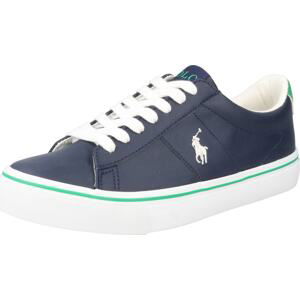 Polo Ralph Lauren Tenisky 'SAYER' marine modrá / zelená / bílá