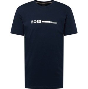 BOSS Black Tričko 'Special' námořnická modř / stříbrná