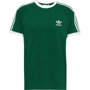 ADIDAS ORIGINALS Tričko tmavě zelená / bílá