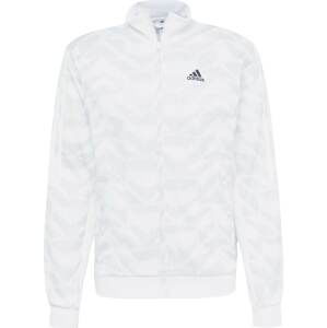 ADIDAS SPORTSWEAR Sportovní mikina světle šedá / černá / bílá