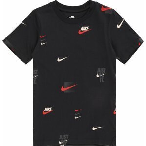Nike Sportswear Tričko tmavě šedá / červená / černá / bílá