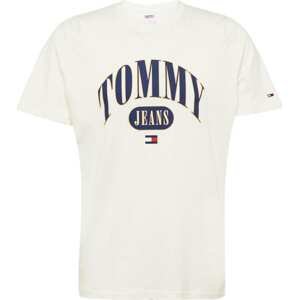 Tommy Jeans Tričko námořnická modř / světle žlutá / červená / bílá