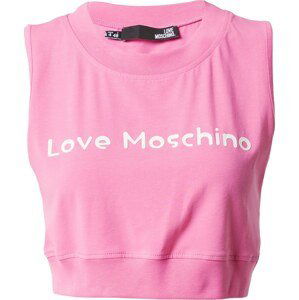 Love Moschino Top pink / bílá