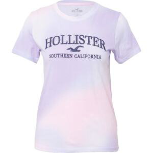 HOLLISTER Tričko noční modrá / fialová / pink