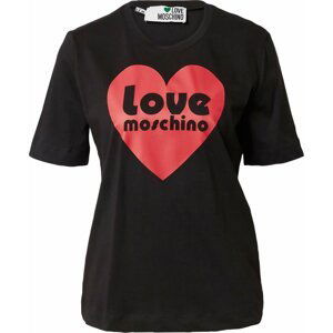 Love Moschino Tričko červená / černá