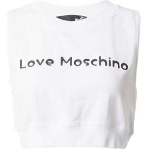 Love Moschino Top černá / bílá