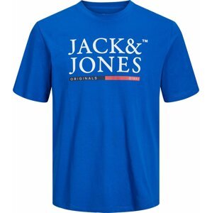 JACK & JONES Tričko 'Coddy' modrá / námořnická modř / červená / bílá