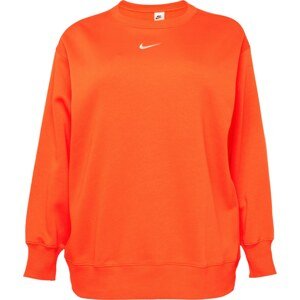 Nike Sportswear Mikina oranžově červená / bílá