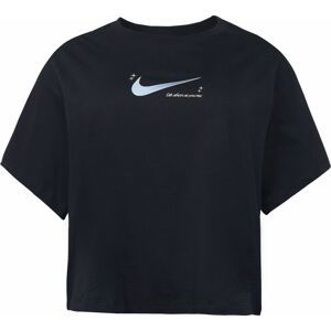 Nike Sportswear Tričko chladná modrá / černá / bílá