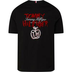 Tommy Hilfiger Big & Tall Tričko červená / pastelově červená / černá / bílá