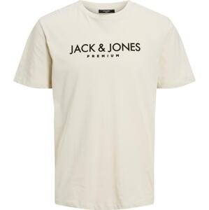 JACK & JONES Tričko 'BLAJAKE' kámen / černá