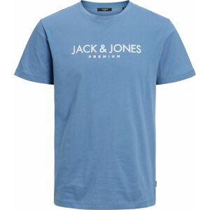 JACK & JONES Tričko 'JAKE' světlemodrá / bílá