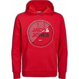 JACK & JONES Mikina 'Ralf' červená / černá / bílá