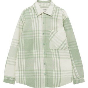 Pull&Bear Košile zelená / bílá