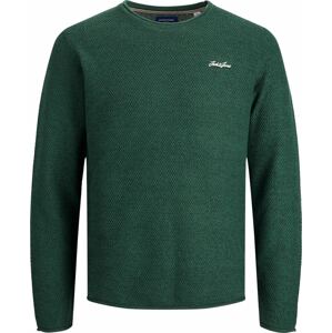 JACK & JONES Svetr 'Paul' tmavě zelená / bílá