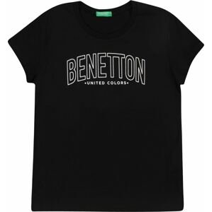 UNITED COLORS OF BENETTON Tričko černá / bílá