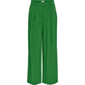 OBJECT Kalhoty se sklady v pase trávově zelená