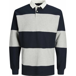 JACK & JONES Tričko 'Hudson' noční modrá / světle šedá