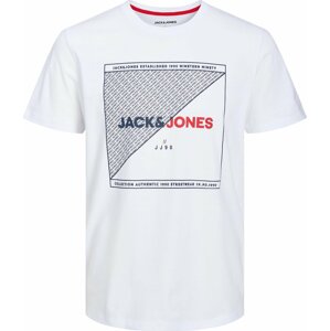 JACK & JONES Tričko 'RALF' tmavě modrá / červená / offwhite