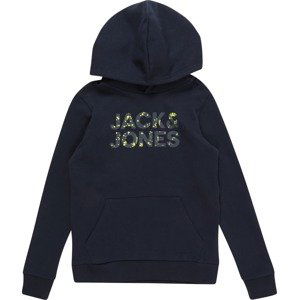 Jack & Jones Junior Mikina námořnická modř / svítivě žlutá
