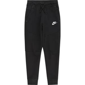 Nike Sportswear Kalhoty černá / bílá