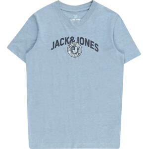 Jack & Jones Junior Tričko 'OUNCE' kouřově modrá / noční modrá / bílá