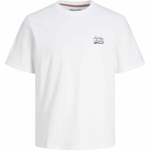 JACK & JONES Tričko 'TREVOR' námořnická modř / offwhite