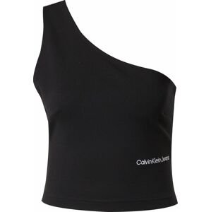 Calvin Klein Jeans Top černá / bílá