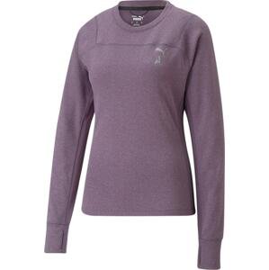 PUMA Funkční tričko šedá / fialový melír