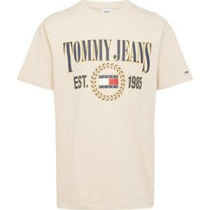 Tommy Jeans Tričko krémová / námořnická modř / červená / bílá
