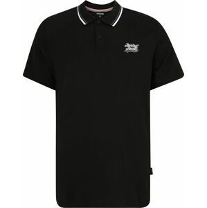 Jack & Jones Plus Tričko 'TREVOR' tmavě šedá / černá / bílá