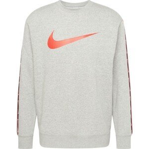 Nike Sportswear Mikina tmavě šedá / červená / bílá
