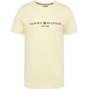 TOMMY HILFIGER Tričko pastelově žlutá / jasně červená / černá / bílá