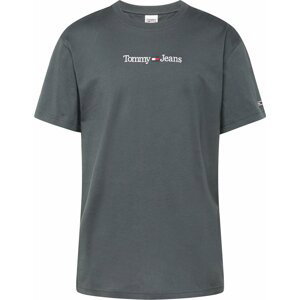 Tommy Jeans Tričko námořnická modř / tmavě šedá / červená / bílá