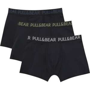 Pull&Bear Boxerky námořnická modř / šedobéžová / černá / bílá