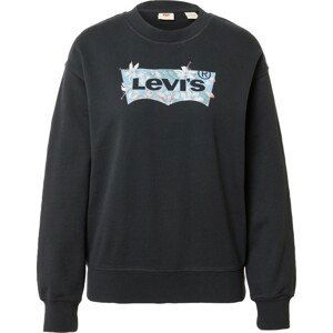 LEVI'S Mikina nebeská modř / starorůžová / černá / offwhite