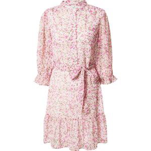 JDY Košilové šaty 'VIOLA' olivová / pink / světle růžová / bílá