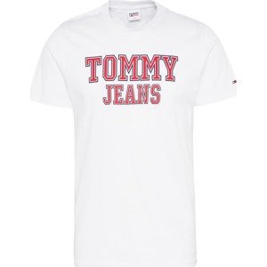 Tommy Jeans Tričko noční modrá / grenadina / bílá