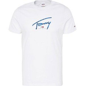 Tommy Jeans Tričko modrá / jasně červená / černá / bílá